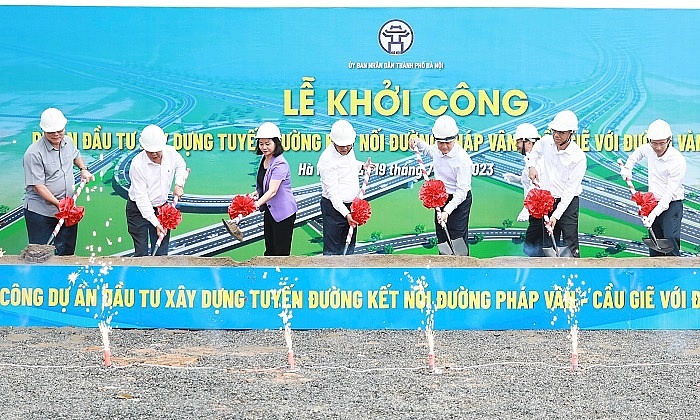 Khởi công đường nối cao tốc Pháp Vân - Cầu Giẽ tới Vành đai 3