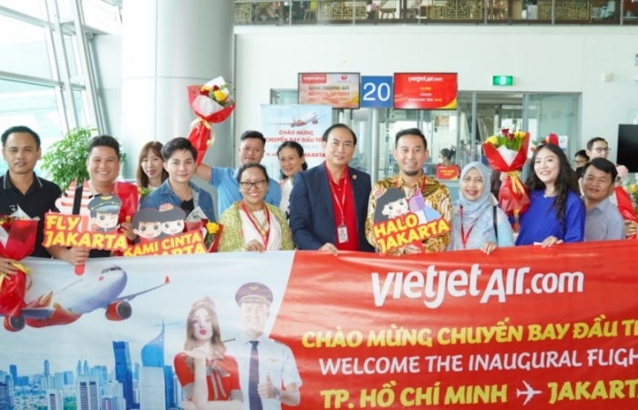 Vietjet khai trương đường bay thẳng kết nối TPHCM với thủ đô Jakarta