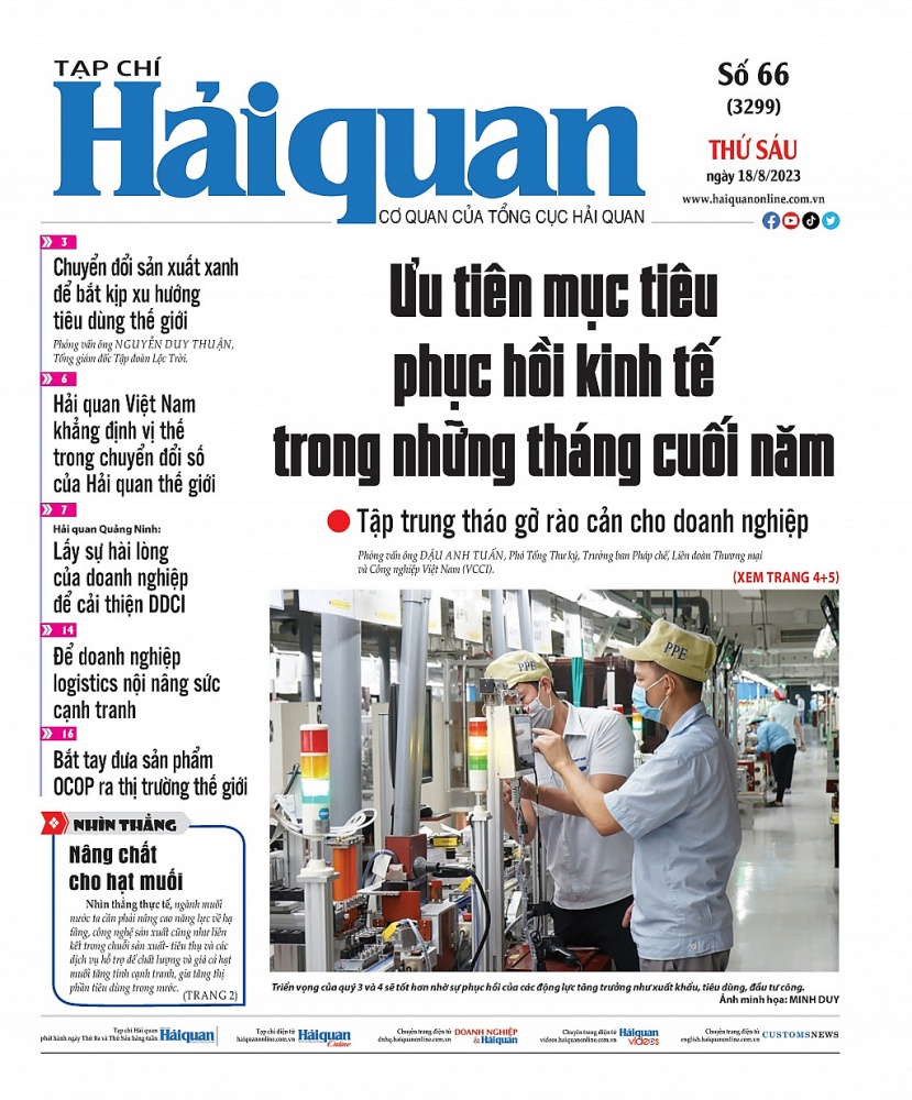 Những thông tin hấp dẫn trên Tạp chí Hải quan số 66 phát hành ngày 18/8/2023