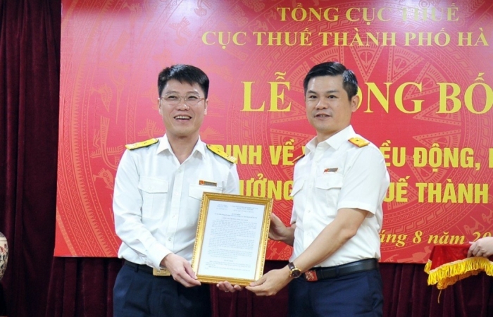 Ông Trần Quang Hưng được bổ nhiệm làm Phó Cục trưởng Cục Thuế TP Hà Nội