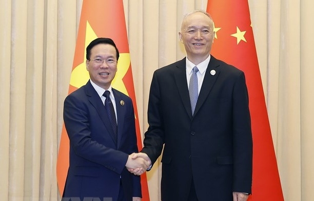 Chủ tịch nước Võ Văn Thưởng hội kiến Bí thư Ban Bí thư ĐCS Trung Quốc