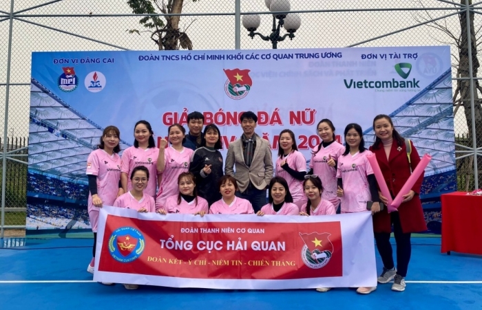 Thanh niên Hải quan tham gia Giải Bóng đá nữ Khối các cơ quan Trung ương