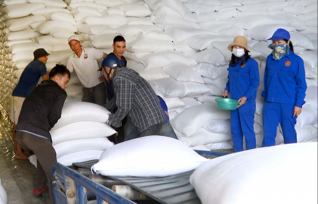 Đã xuất cấp 12.882 tấn gạo cho các địa phương
