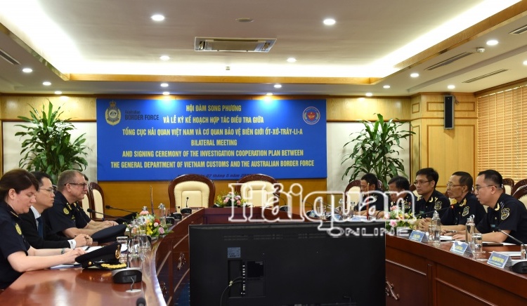 Hải quan Việt Nam và Cơ quan Bảo vệ biên giới Australia hội đàm song phương, ký Kế hoạch hợp tác điều tra