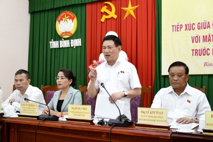 Bộ trưởng Hồ Đức Phớc giải đáp nhiều vấn đề cử tri Bình Định quan tâm