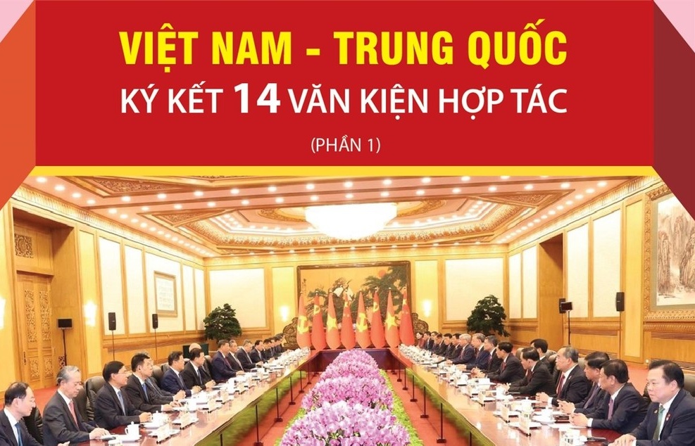 (INFOGRAPHISC) Việt Nam-Trung Quốc ký kết 14 văn kiện hợp tác giữa hai nước