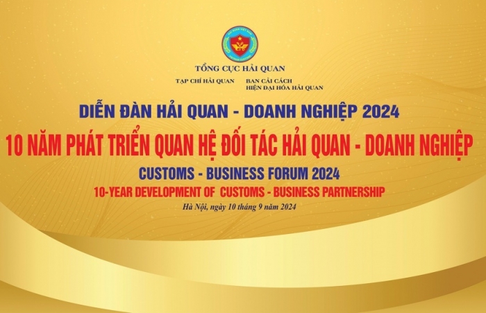 Ngày 10/9: Diễn đàn thường niên Hải quan- Doanh nghiệp 2024 với chủ đề "10 năm phát triển quan hệ đối tác Hải quan-Doanh nghiệp"