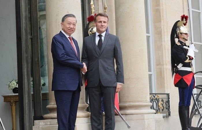 Tổng Bí thư, Chủ tịch nước Tô Lâm hội đàm với Tổng thống Pháp Emmanuel Macron