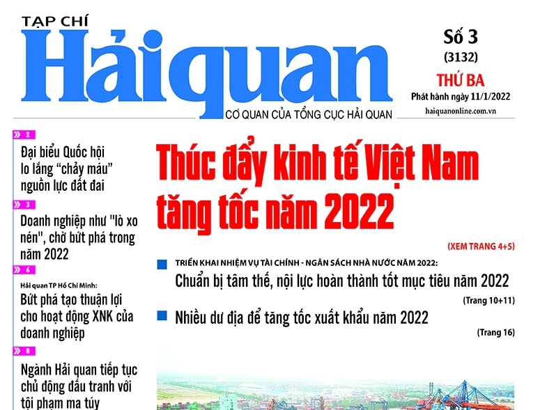 Những tin, bài hấp dẫn trên Tạp chí Hải quan số 3 phát hành ngày 11/1/2022
