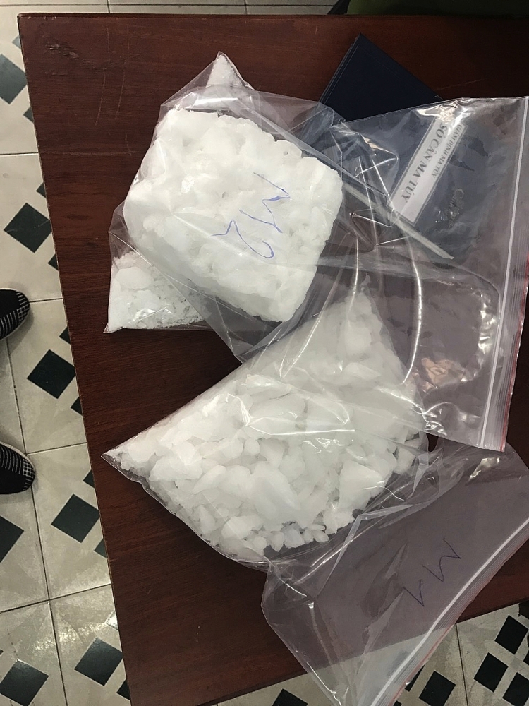 Tang vật ma túy bị thu giữ trong một vụ án tại khu vực cửa khẩu Bờ Y.  	Ảnh: CTV