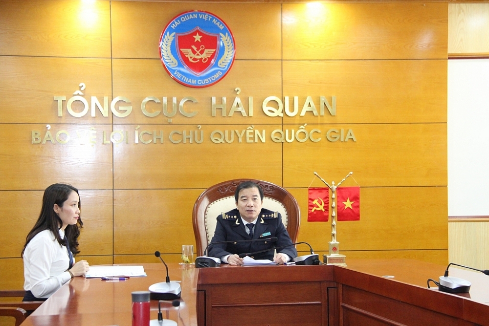 Lãnh đạo Cục Điều tra chống buôn lậu tham gia Hội nghị tổng kết giai đoạn 2 của Chiến dịch tại điểm cầu ở trụ sở Hải quan Việt Nam. 	Ảnh: T.Bình