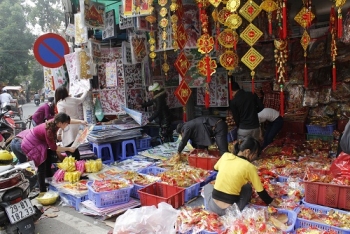 thi truong ha noi phong phu do trang tri tet