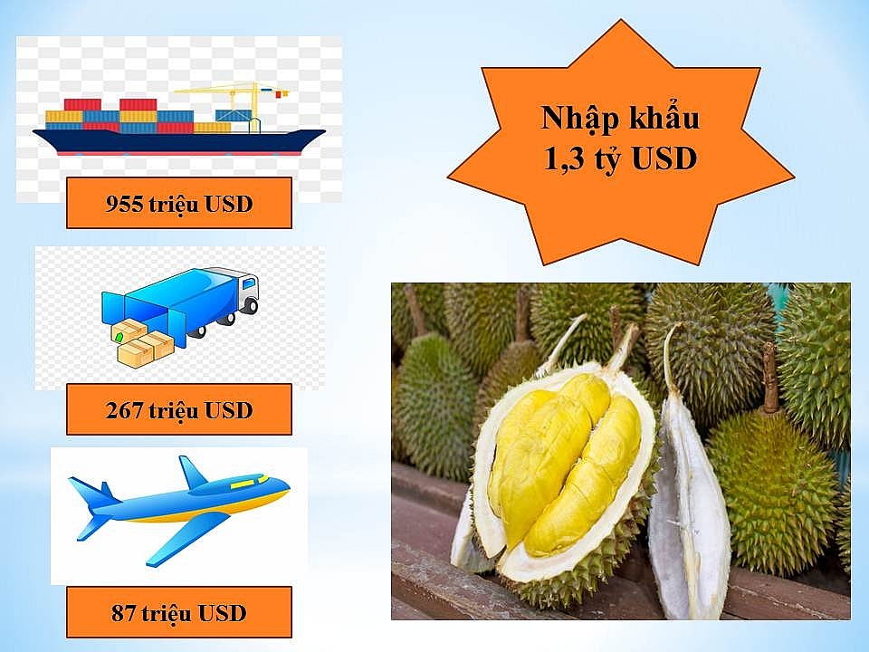 Infographics: Đạt hơn 4,5 tỷ USD, rau quả xuất nhập khẩu chủ yếu qua đường thủy