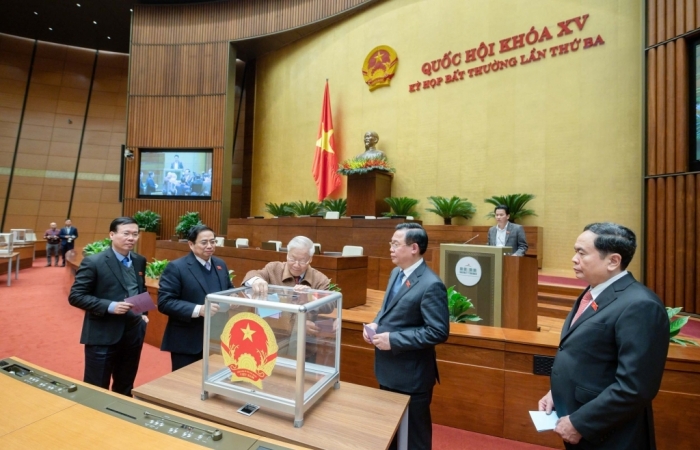 Quốc hội biểu quyết thông qua Nghị quyết về việc miễn nhiệm Chủ tịch nước Nguyễn Xuân Phúc