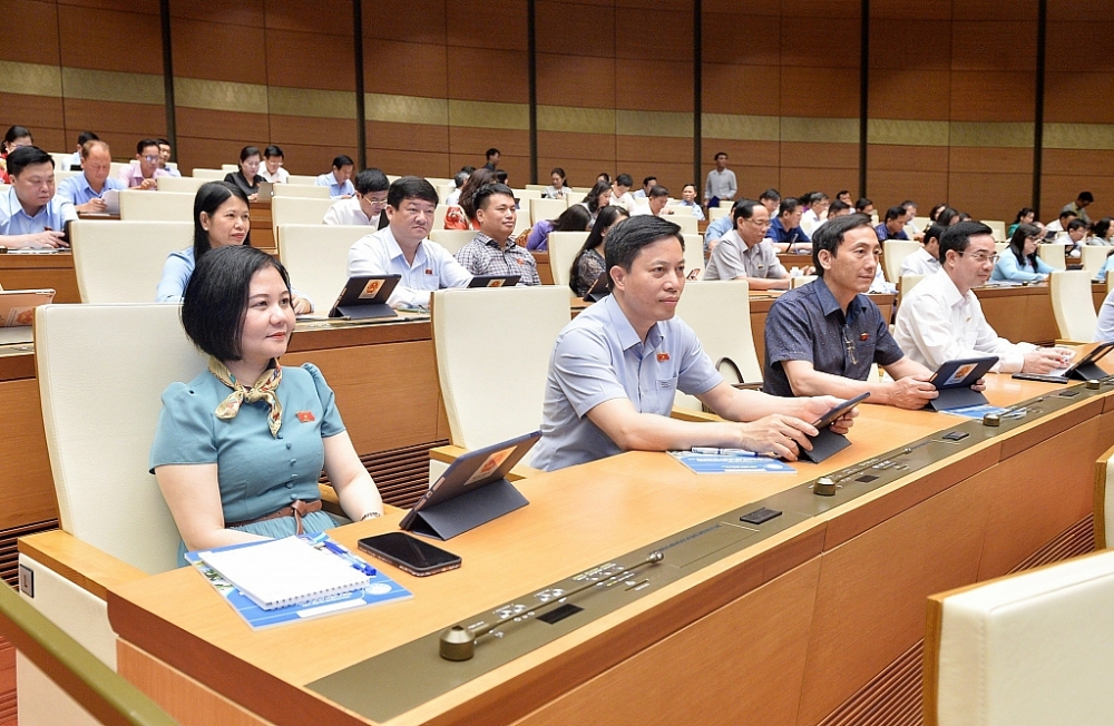 Các đại biểu Quốc hội tham dự Kỳ họp thứ 5, Quốc hội khóa XV. Ảnh:  Quochoi.vn