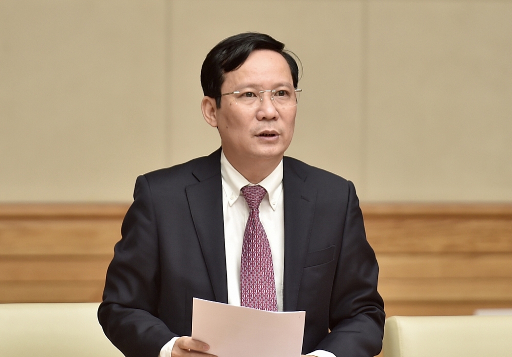 Chủ tịch VCCI Phạm Tấn Công phát biểu tại buổi gặp mặt với Thủ tướng. Ảnh: VGP
