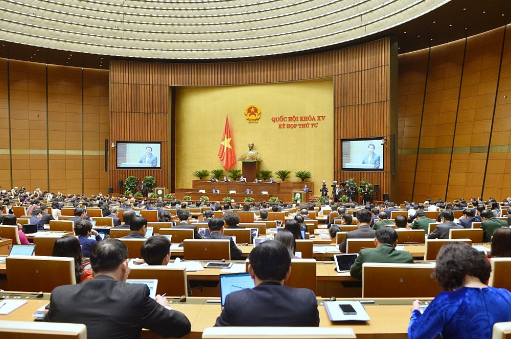 Thủ tướng Chính phủ Phạm Minh Chính báo cáo tại Quốc hội. Ảnh: Quochoi.vn