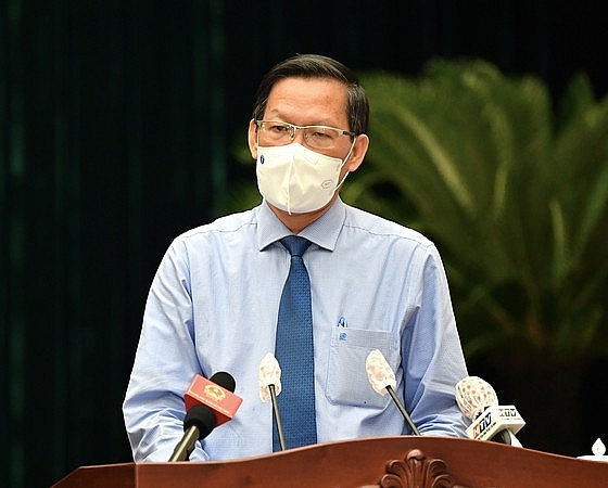 Phan Văn Mãi làm Trưởng Ban Chỉ đạo phòng chống dịch Covid-19 TPHCM. Ảnh TTBC
