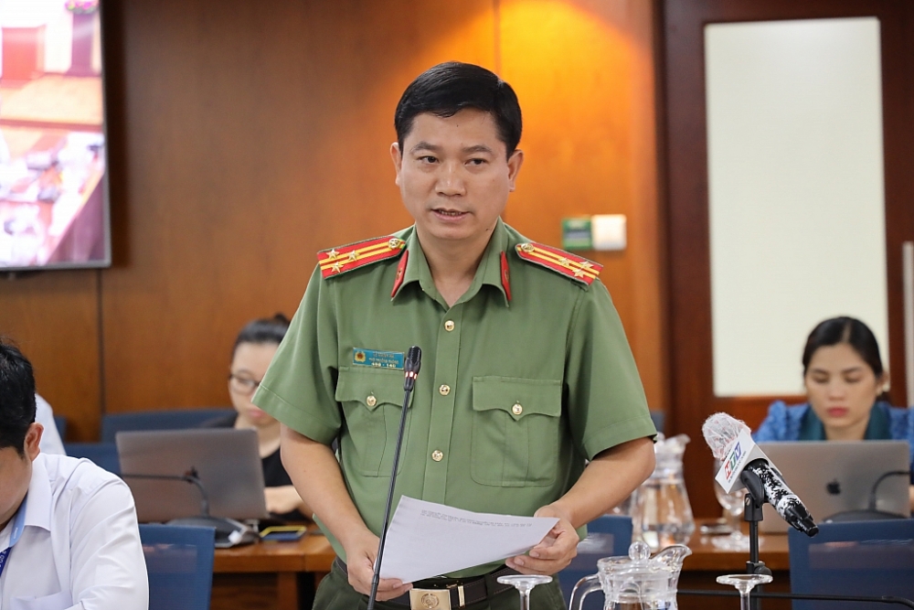 Phó Trưởng phòng tham mưu Công an TP, Thượng tá Lê Mạnh Hà. 