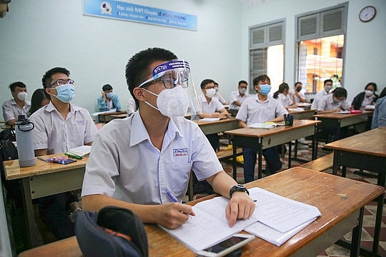 Học sinh rường THPT chuyên Lê Hồng Phong, quận 5. Ảnh H.Triều
