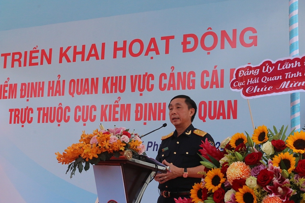Phó Tổng cục trưởng Hoàng Việt Cường phát biểu tại Lễ triền khai hoạt động của Chi cục. Ảnh: N.H