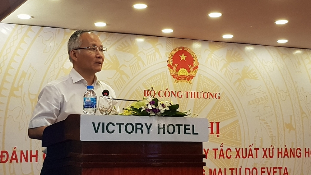 Thứ trưởng Bộ Công Thương Trần Quốc Khánh phát biểu tại hội nghị