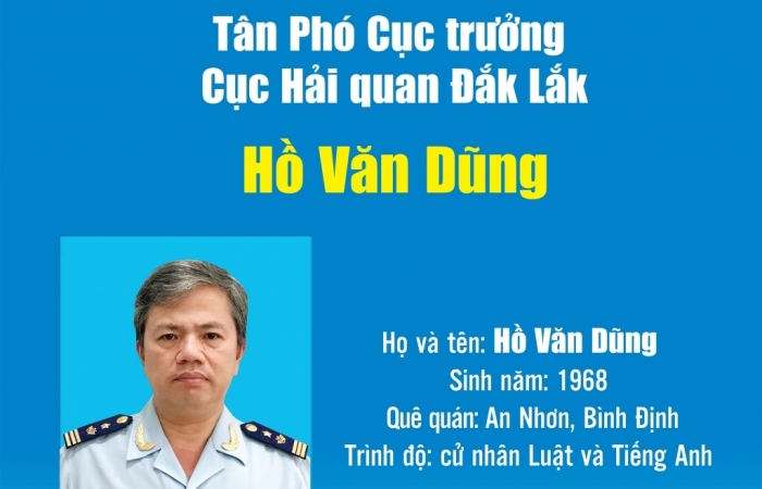Infographics: Quá trình công tác của tân Phó Cục trưởng Cục Hải quan Đắk Lắk