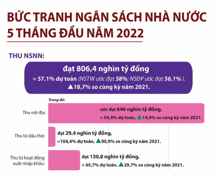 infographics buc tranh ngan sach 5 thang dau nam 2022