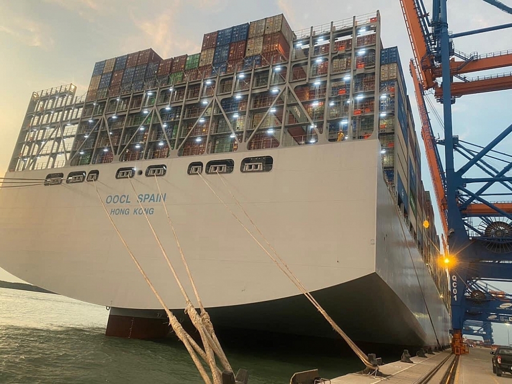 Cảng Gemalink đón siêu tàu container lớn nhất thế giới OOCL Spain kết nối Á – Âu