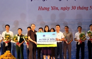 Quỹ sữa Việt Nam và Vinamilk trao tặng gần 45.000 ly sữa cho trẻ em Hưng Yên  