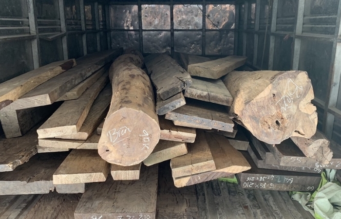 Hải quan Đồng Tháp bắt ô tô chở gỗ nghi nhập lậu