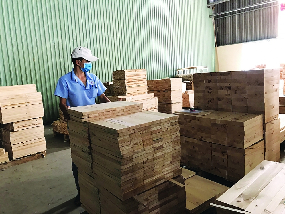 Ngành chế biến, XK gỗ Việt Nam hiện đang phụ thuộc đáng kể nguồn gỗ nguyên liệu NK.  Ảnh: N.Thanh