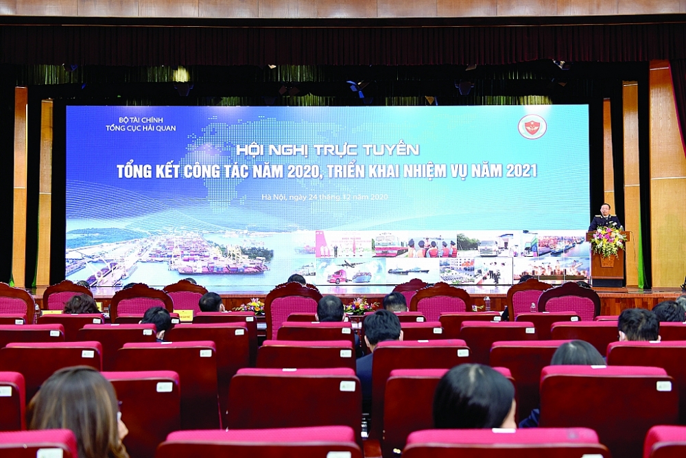 Tổng cục trưởng Tổng cục Hải quan Nguyễn Văn Cẩn kết luận hội nghị.	Ảnh: T.BÌNH