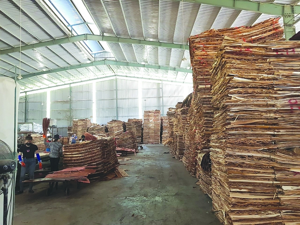 Ván bóc/ván lạng, gỗ dán và sản phẩm gỗ là các nhóm mặt hàng chủ đạo Việt Nam NK từ Trung Quốc trong thời gian gần đây. 	Ảnh minh họa: N.Thanh