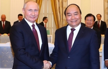 [Photos] Thủ tướng Nguyễn Xuân Phúc hội kiến Tổng thống Nga Vladimir Putin