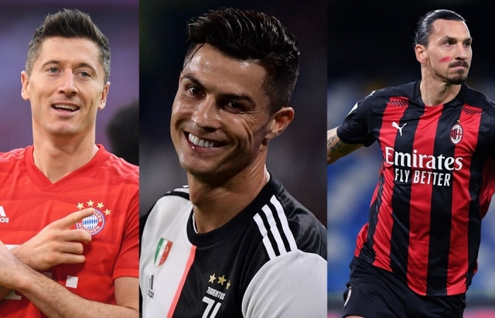 Top 10 cầu thủ săn bàn tốt nhất năm 2020: Ibrahimovic và Messi “hít khói” Ronaldo