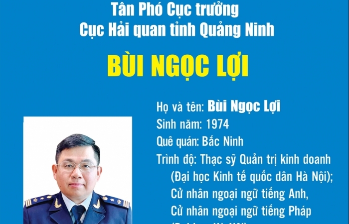 Infographics: Quá trình công tác của tân Phó Cục trưởng Cục Hải quan Quảng Ninh Bùi Ngọc Lợi