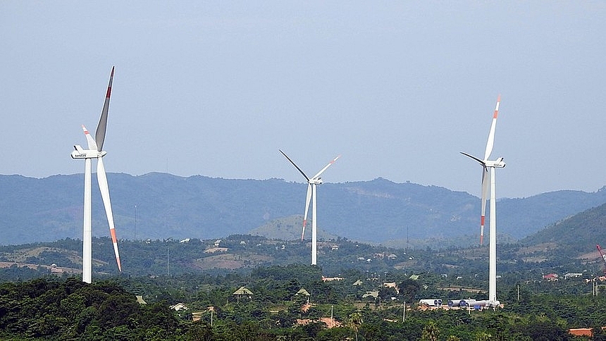 Một dự án điện gió tại huyên Hướng Hóa, Quảng Trị.