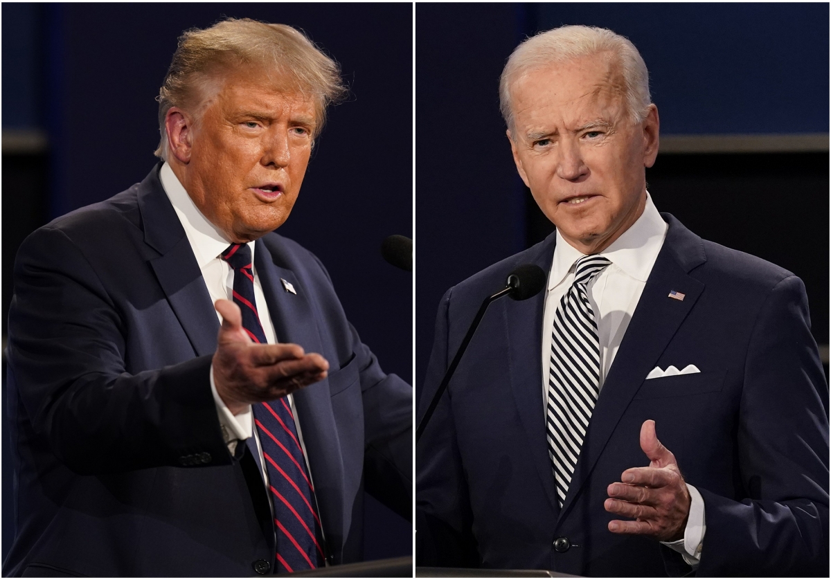  Tổng thống Mỹ Donald Trump  (trái) và Tổng thống đắc cử Joe Biden. Ảnh: AP.