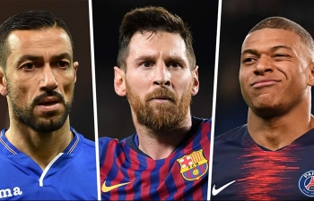 Top 10 tiền đạo xuất sắc nhất châu Âu: Messi dẫn đầu, Ronaldo vắng mặt