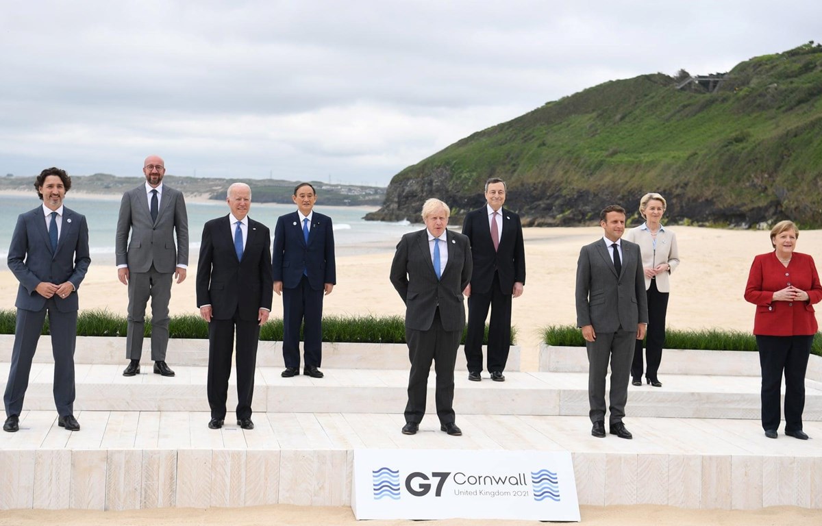 Lãnh đạo các nước dự hội nghị thượng đỉnh G7. (Nguồn: theguardian)