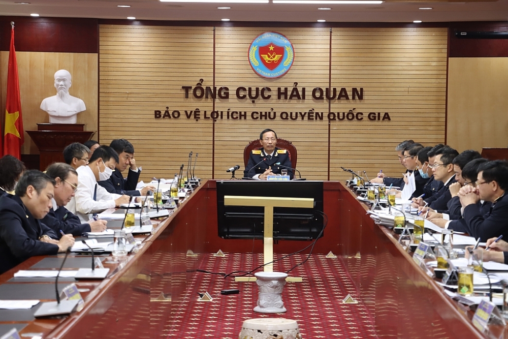 Tổng cục trưởng Nguyễn Văn Cẩn chủ trì cuộc họp. Ảnh: Thái Bình