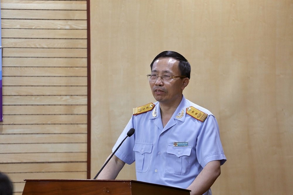 Tổng cục trưởng Nguyễn Văn Cẩn phát biểu tại hội nghị.