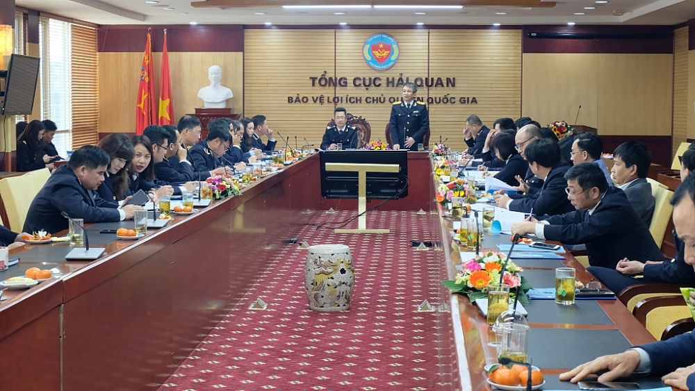 Phó Tổng cục trưởng Mai Xuân Thành phát biểu tại hội nghị Tổng kết công tác năm 2020 của Cục Giám sát quản lý về hải quan.