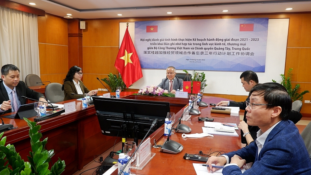 Đoàn làm việc do Thứ trưởng Bộ Công Thương Trần Quốc Khánh chủ trì. 