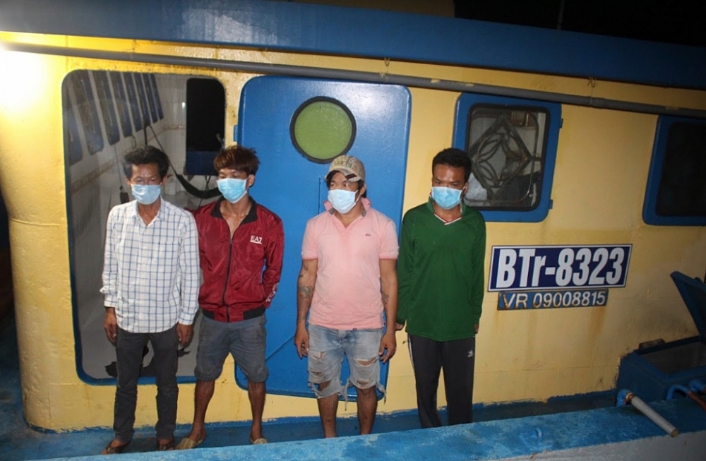 4 thuyền viên nhập cảnh trái phép từ Congrongxen, Campuchia vào Phú Quốc.