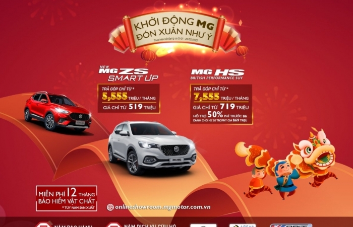 MG Việt Nam ưu đãi khách hàng mua xe trong dịp Tết