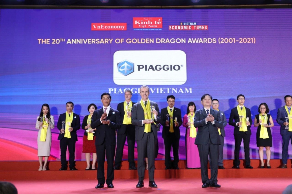 Piaggio Việt Nam nhận giải thưởng Rồng Vàng