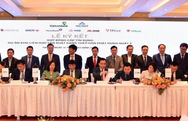 Hòa Phát và 8 ngân hàng lớn ký kết tài trợ 35.000 tỷ đồng cho dự án Dung Quất 2