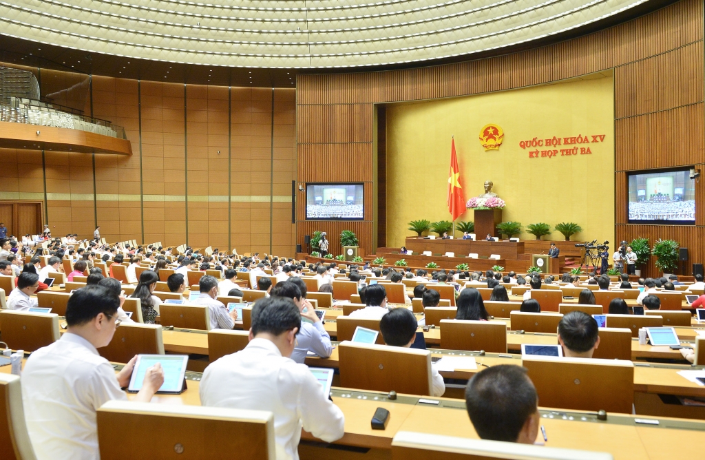 Toàn cảnh phiên họp sáng 16/6, Quốc hội thông qua Nghị quyết về chủ trương đầu Dự án đầu tư xây dựng đường Vành đai 3 Thành phố Hồ Chí Minh